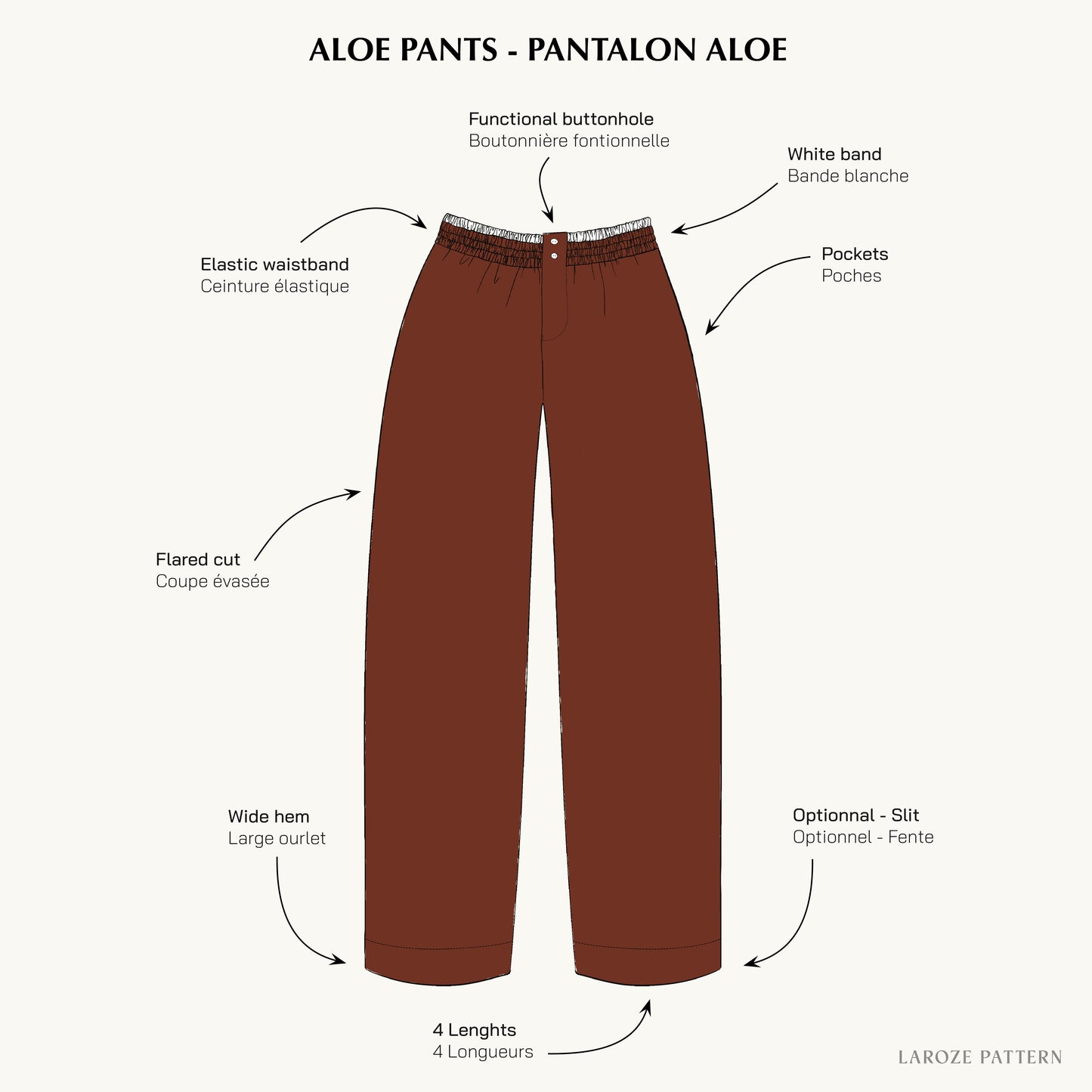 Patron PDF | Short/Pantalon Aloe l Taille 34 à 46