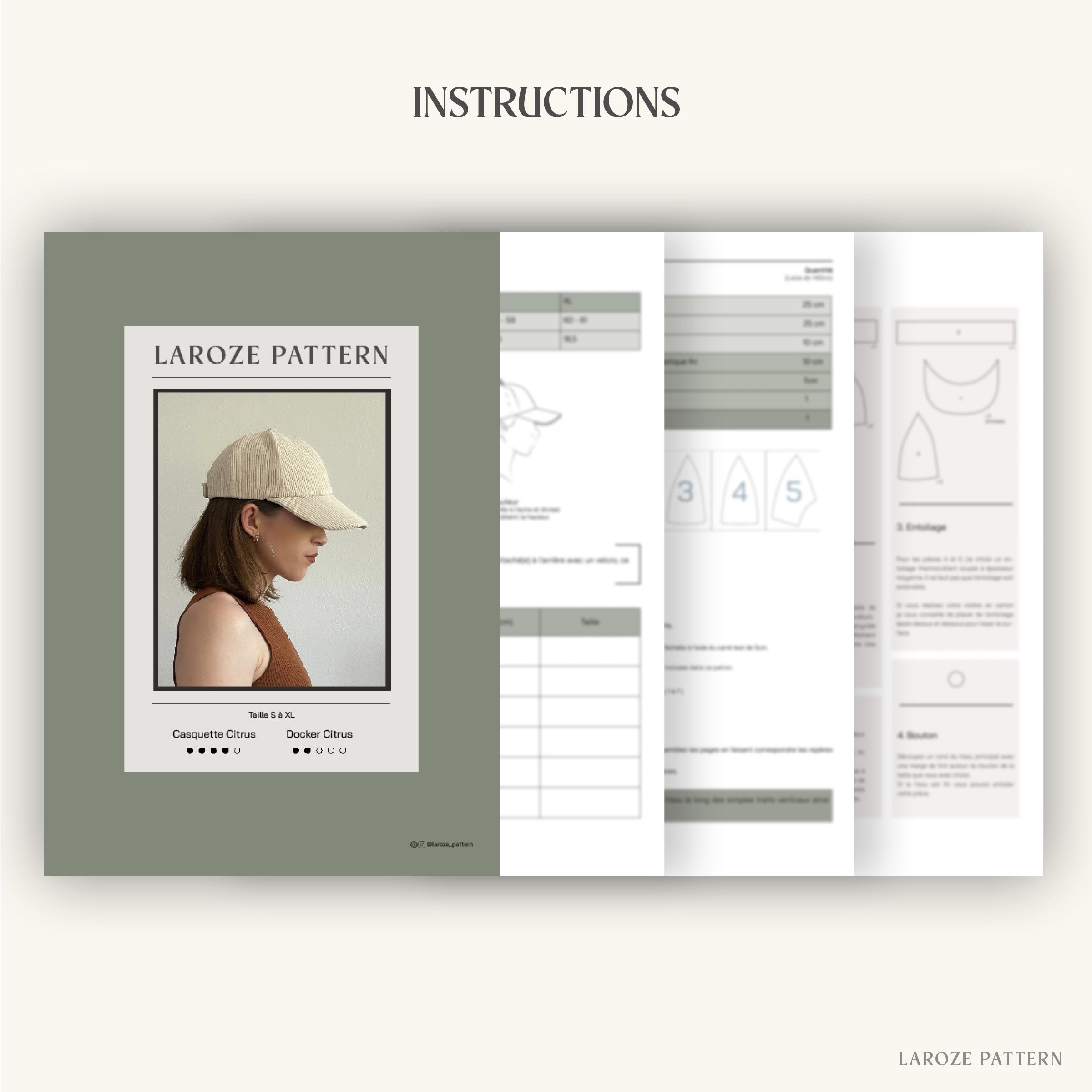 Docker Cap Pattern PDF Pattern | Cap, docker, miki – Laroze Pattern