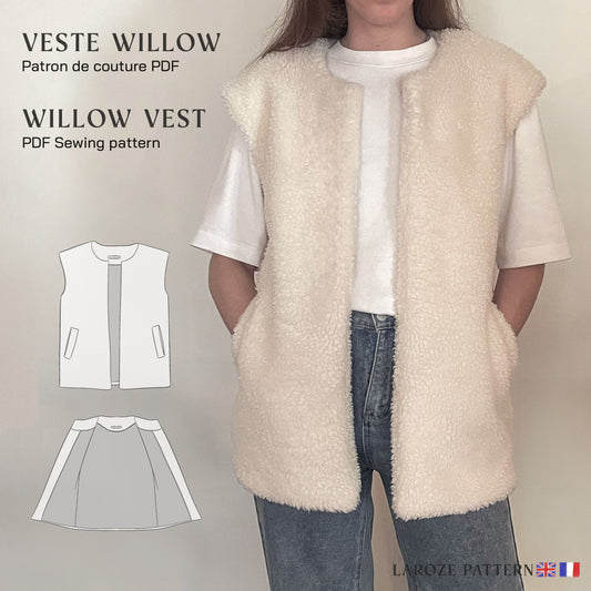 Patron PDF | Veste sans manches Willow l Taille 34 à 46